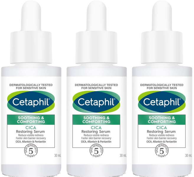 Cetaphil 舒特膚 舒新雪潤B5修護精華｜敏感肌適用 保濕 修護 舒緩, 30ml, 3瓶