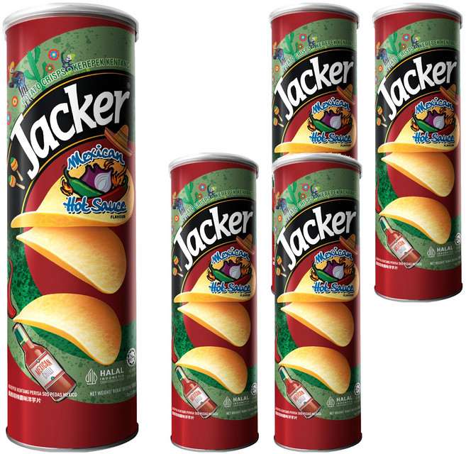Jacker 洋芋片 墨西哥辣醬味, 110g, 5罐