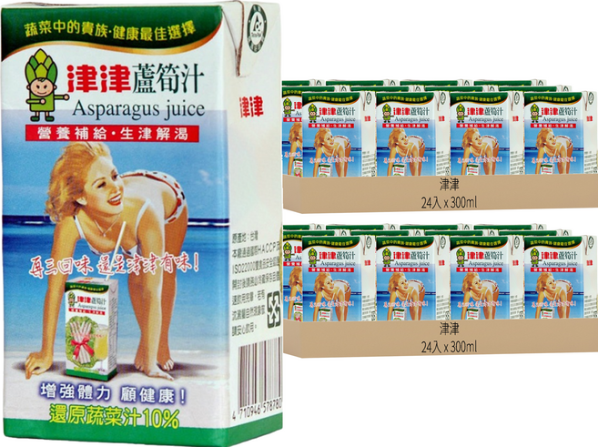 津津 蘆筍汁, 300ml, 48入