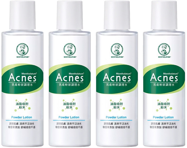 MENTHOLATUM 曼秀雷敦 Acnes 台灣公司貨 抗痘粉狀調理水, 4瓶, 150ml