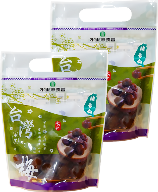 水里鄉農會 台灣梅 酵素梅, 500g, 2包