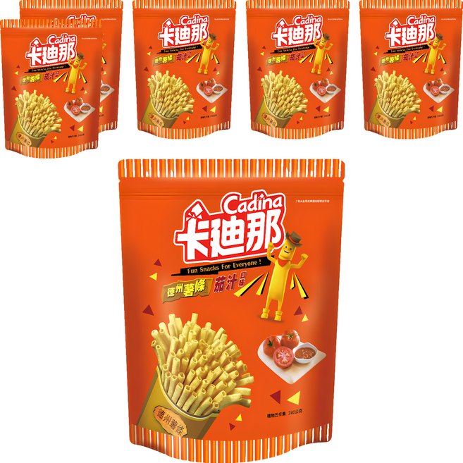 Cadina 卡迪那 德州薯條 茄汁口味, 240g, 6包