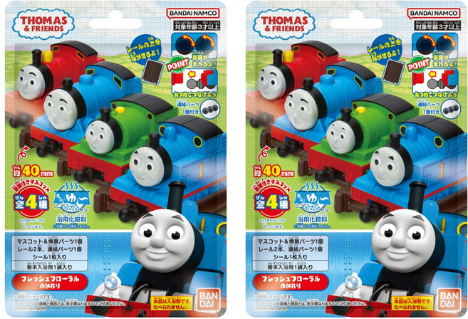 BANDAI 卡通公仔兒童入浴劑 湯瑪士小火車 + 泡澡粉, 22g, 2組