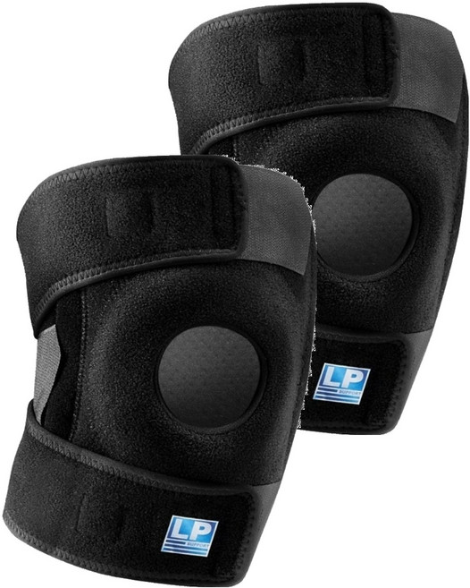 LP 雙彈簧支撐型護膝, 733CN, 黑色, 2個