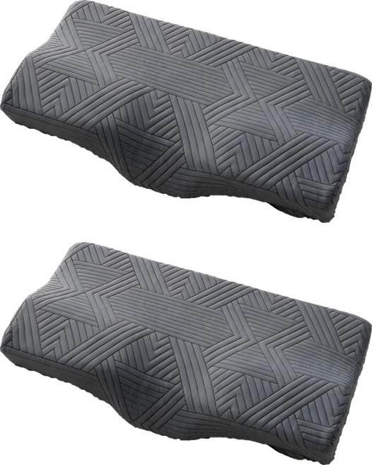 DON HOME 竹炭纖維釋壓記憶枕, 蝶型 竹炭色, 2個