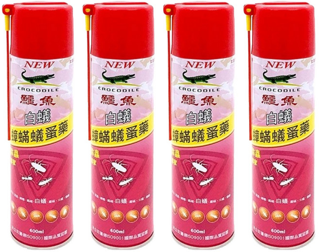 鱷魚 白蟻蟑螨蟻蚤藥, 600ml, 4瓶