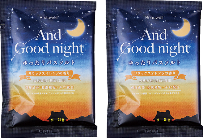 Beauwell AGN 舒眠香氛沐浴鹽 (輕鬆柑橘) - And Good night, 2包, 40g