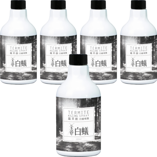 HUKUROU 福來朗 白蟻噴霧 補充瓶 500ml, 5瓶