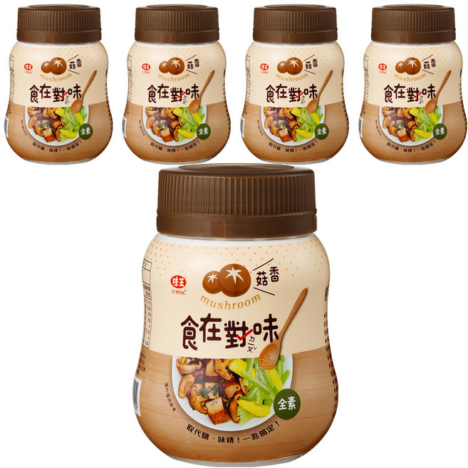 味王 食在對味 香菇風味調味料, 250g, 5罐