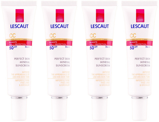 LESCAUT 蕾斯卡歐 礦采無瑕防曬隔離霜SPF50, 30ml, 4入