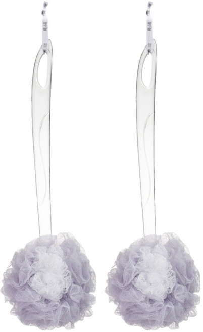 魔縐 3D 潔效沐浴刷, 2個, 1個裝, 紫色 + 白色