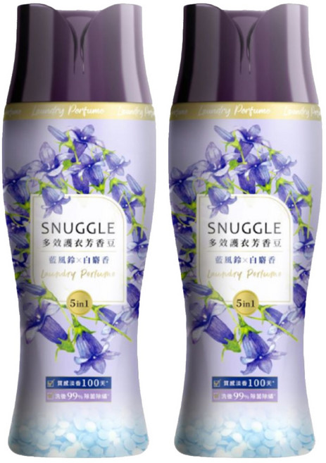 Snuggle 熊寶貝 多效護衣芳香豆 藍風鈴白麝香, 350ml, 2瓶