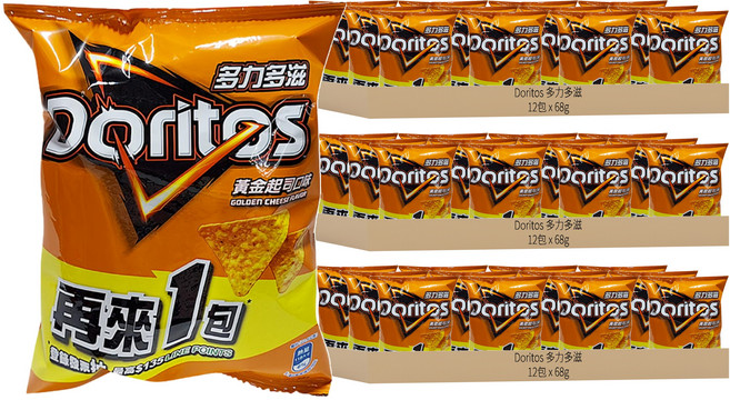 Doritos 多力多滋 玉米片 黃金起司, 68g, 36包
