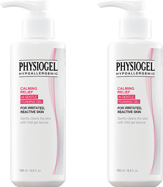 PHYSIOGEL 潔美淨 安撫修護 AI泡泡潔膚露 180ml 溫和清潔 舒緩保濕 敏感肌適用, 2瓶