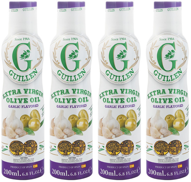 GUILLEN 特級初榨蒜味橄欖油 噴霧式, 200ml, 4瓶