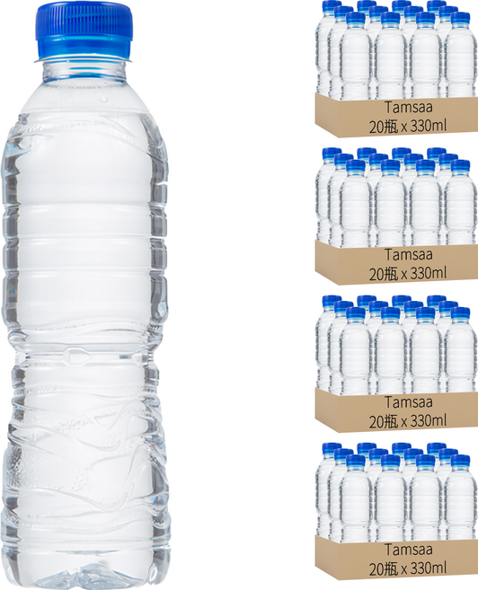 Tamsaa 無標籤天然水, 330ml, 80瓶