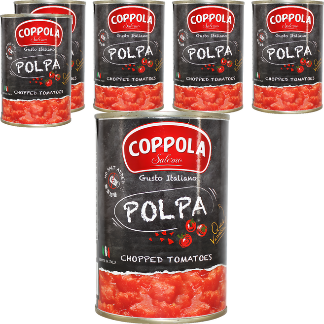 COPPOLA 柯波拉 切丁番茄 無添加鹽 全素, 400g, 6罐