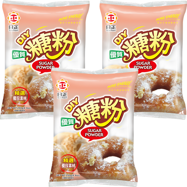 日正食品 優質糖粉, 250g, 3包