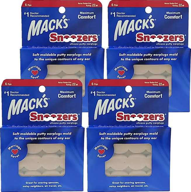 MACK'S 美國 成人矽膠耳塞 膚色, 6副, 4組
