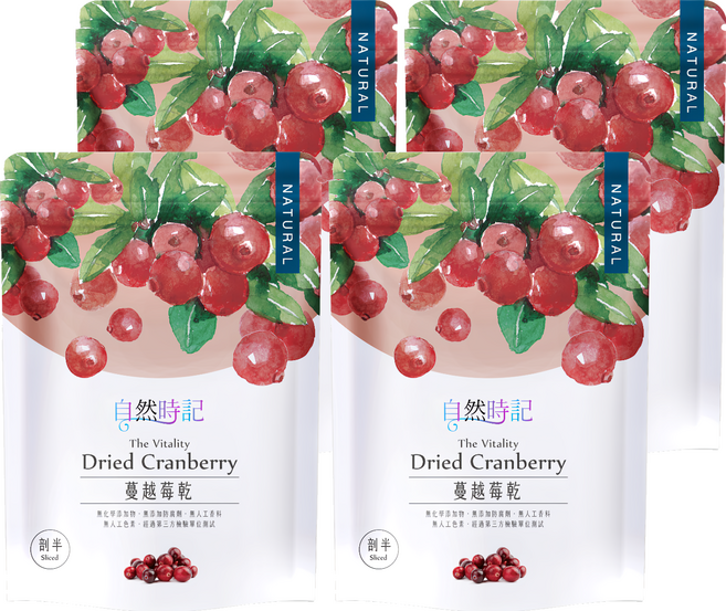 Nature Time 自然時記 蔓越莓乾 剖半, 250g, 4包