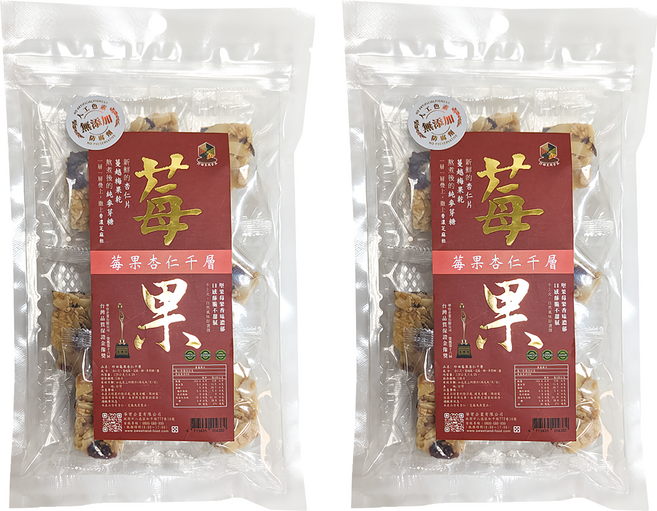 珍田生機 莓果杏仁千層, 120g, 2袋
