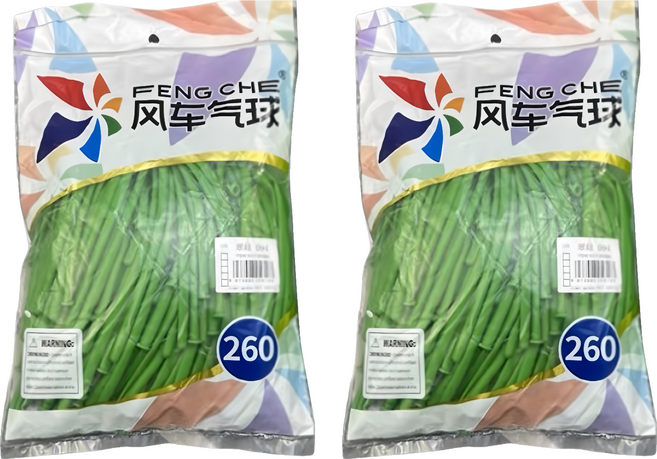 風車氣球 260, 萊姆綠, 2包