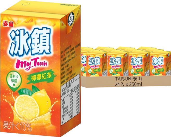 TAISUN 泰山 冰鎮檸檬紅茶, 250ml, 24入