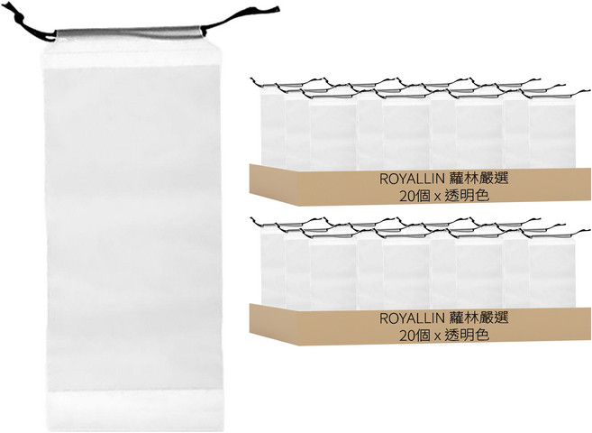 ROYALLIN 蘿林嚴選 雨傘收納袋 31 x 12.5 x 1cm 10g, 透明色, 40個
