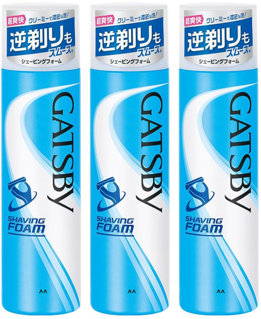 GATSBy 爽快修鬍泡, 190g, 3瓶