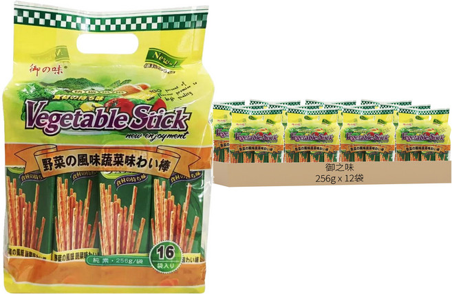 御之味 蔬菜棒棒餅 16包, 256g, 12袋