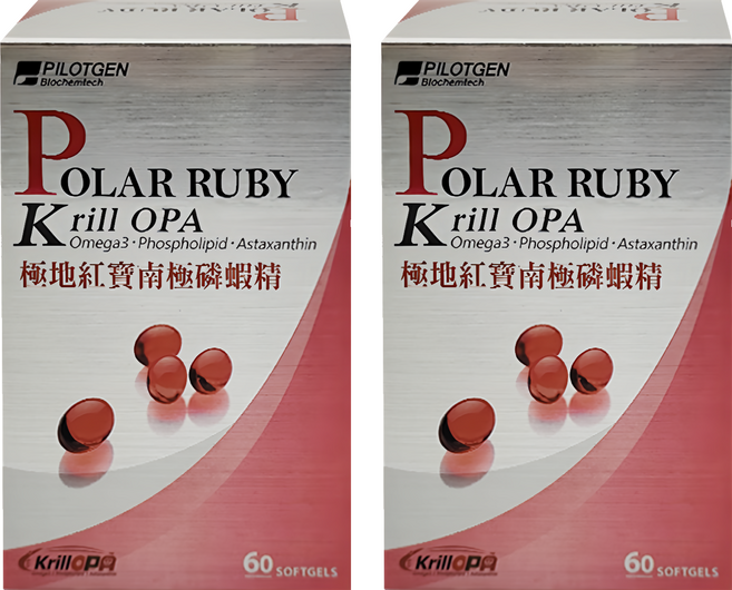 PILOTGEN 派特健 極地紅寶南極磷蝦精軟膠囊, 60顆, 300mg, 2盒