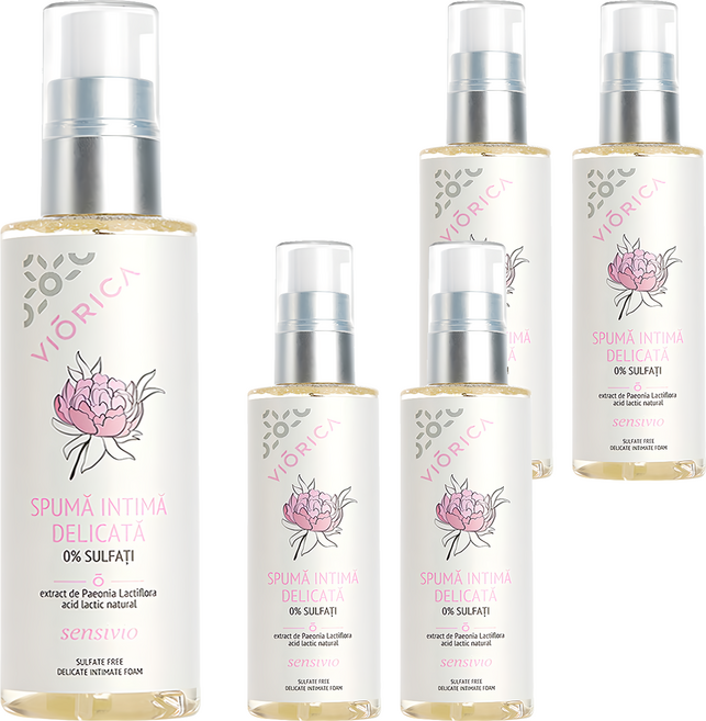 VIORICA 細緻呵護私密潔淨慕斯 牡丹, 5瓶, 200ml