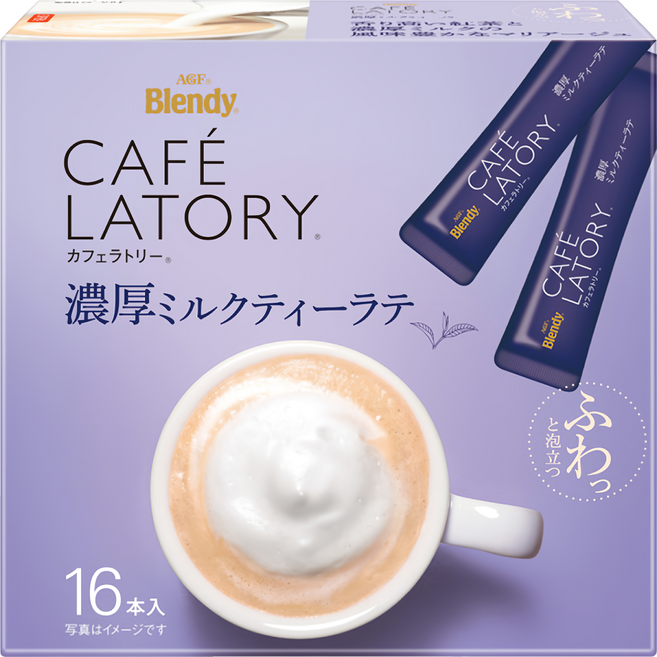 AGF Blendy CAFE LATORY 濃厚拿鐵奶茶, 11g, 16條, 1盒