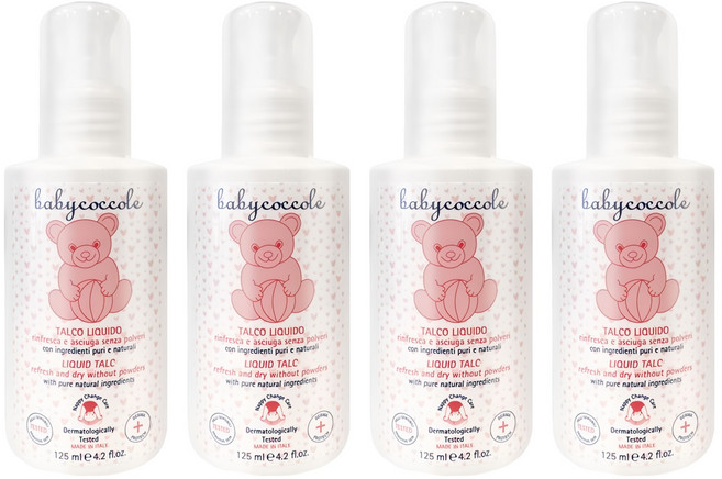 babycoccole 寶貝可可麗 寶寶液態爽身粉, 125ml, 4瓶