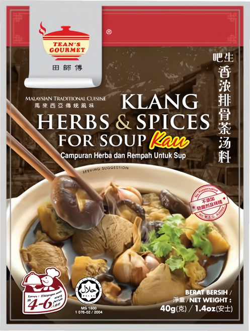 TEAN'S GOURMET 田師傅 吧生香濃肉骨茶湯料包, 40g, 1包