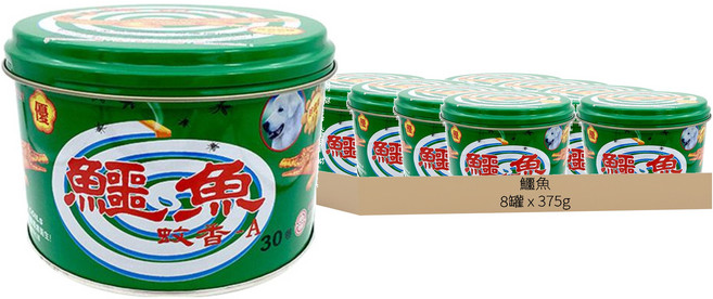 鱷魚 鐵罐蚊香, 375g, 8罐