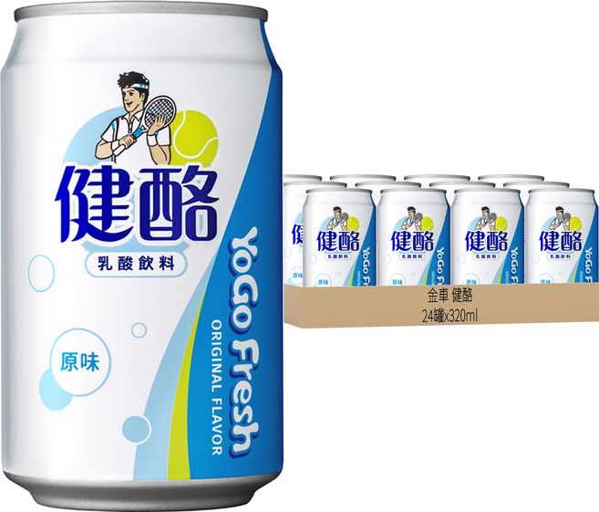金車 健酪 乳酸飲料 原味, 320ml, 24罐