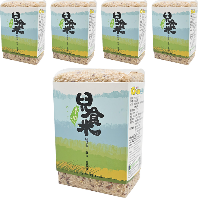 Chila 兒食樂 兒食米 三合一 4個月以上, 胚芽米 + 紅藜麥 + 紅米, 500g, 5包