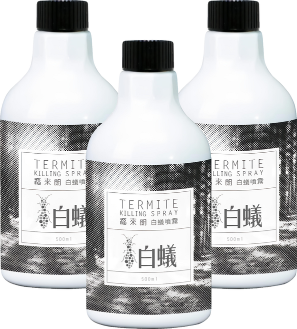 HUKUROU 福來朗 白蟻噴霧 補充瓶 500ml, 3瓶