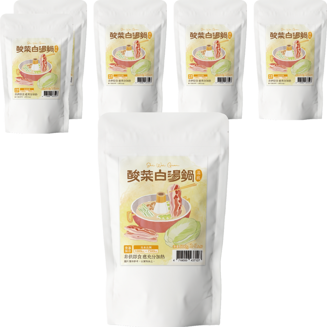 十味觀 酸菜白湯鍋, 600g, 6個