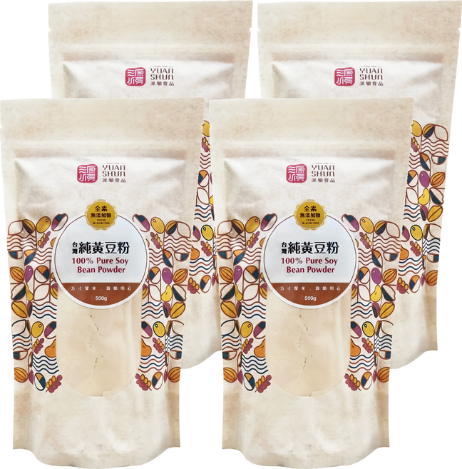源順食品 台灣純黃豆粉, 500g, 4包