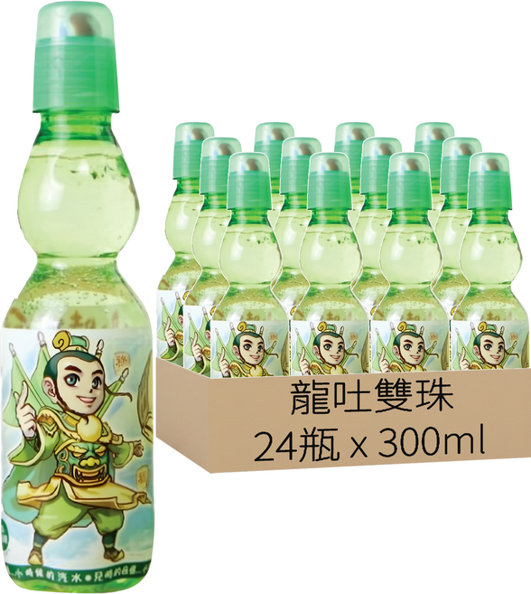 DAYSHINE 龍吐雙珠彈珠汽水, 300ml, 24瓶