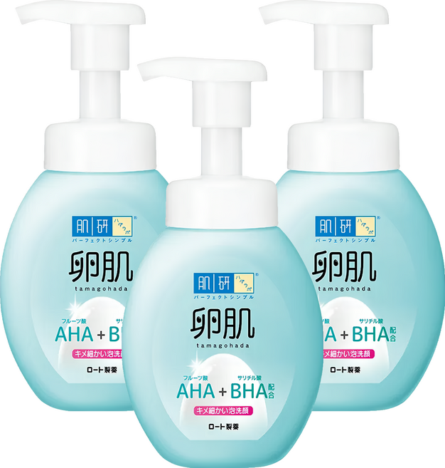 HADALABO 肌研 台灣公司貨 卵肌去角質泡洗顏 按壓瓶, 160ml, 3瓶