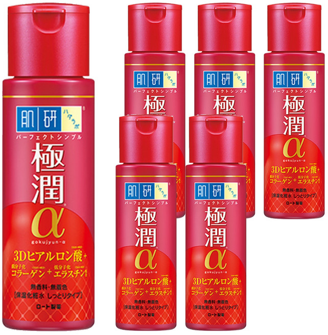 HADALABO 肌研 台灣公司貨 極潤抗皺緊實高機能化粧水, 170ml, 6瓶