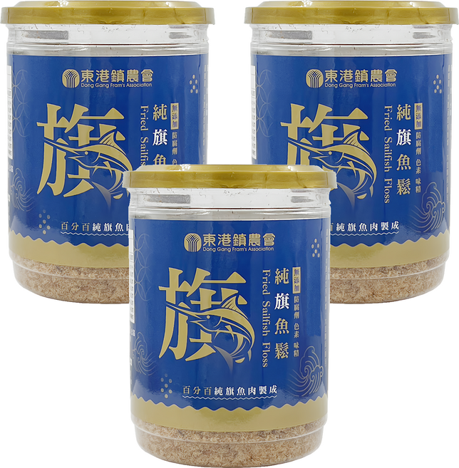 東港鎮農會 純旗魚鬆, 150g, 3罐