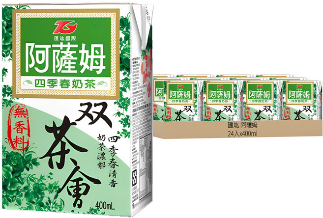 匯竑 阿薩姆 雙茶會 四季春奶茶, 400ml, 24入