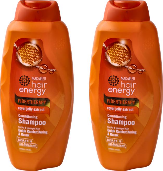 MAKARIZO 纖維療法調理洗髮精 03蜂王漿 330ml - 蜂王漿精華 深層滋潤 修護受損髮質, 2瓶
