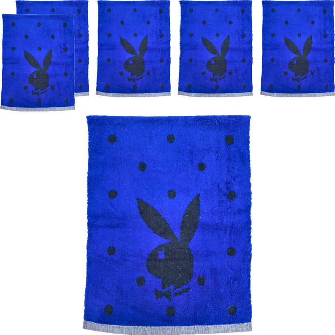 PLAYBOY 閃爍星空毛巾 33 x 76cm, 藍黑色, 6條