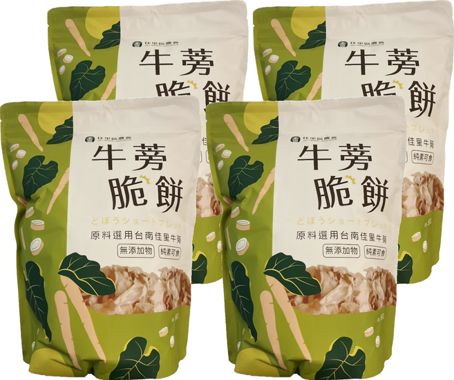 佳里區農會 牛蒡脆餅 原味, 80g, 4個