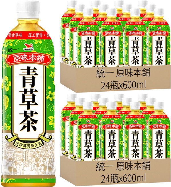 統一 原味本舖 青草茶, 600ml, 48瓶